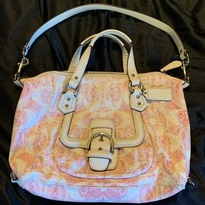 Coach Bag - pink & white